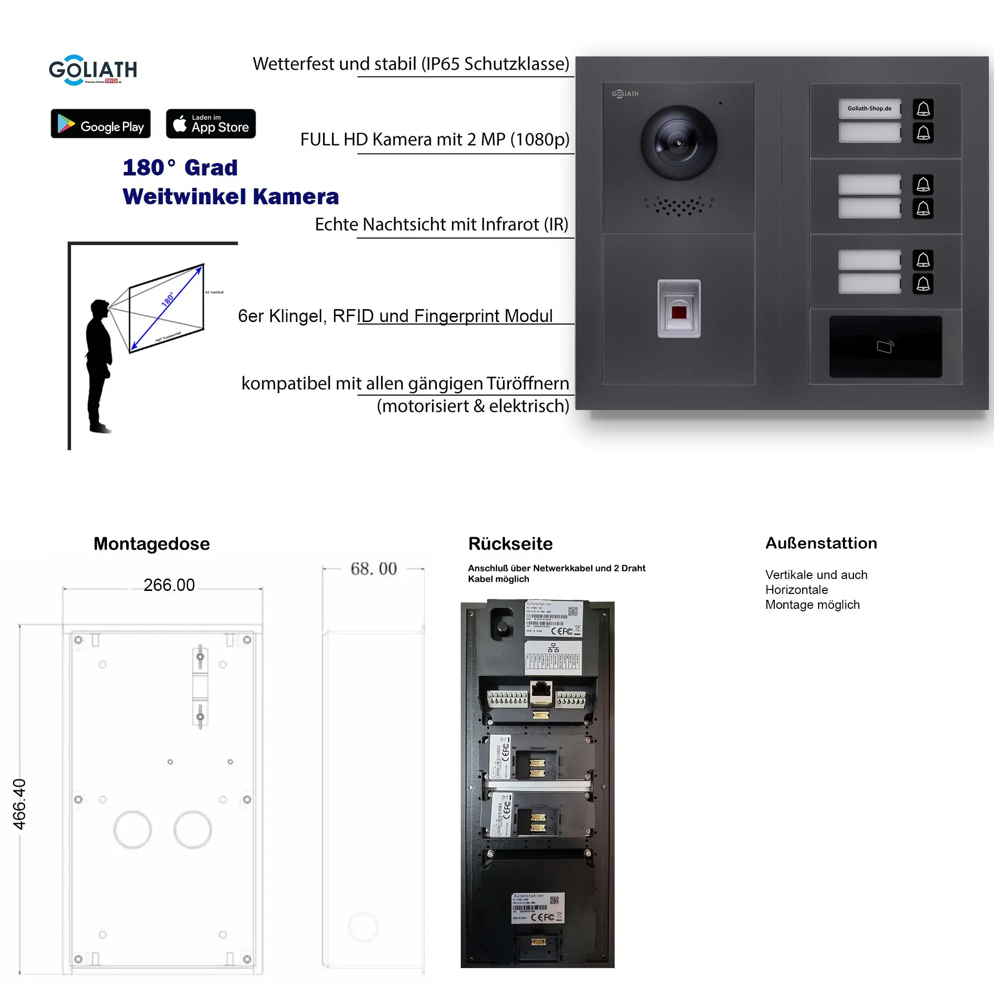 GL-VTA64A_Tuerklingel_Tuersprechanlage_Goliath-IP-2-Draht