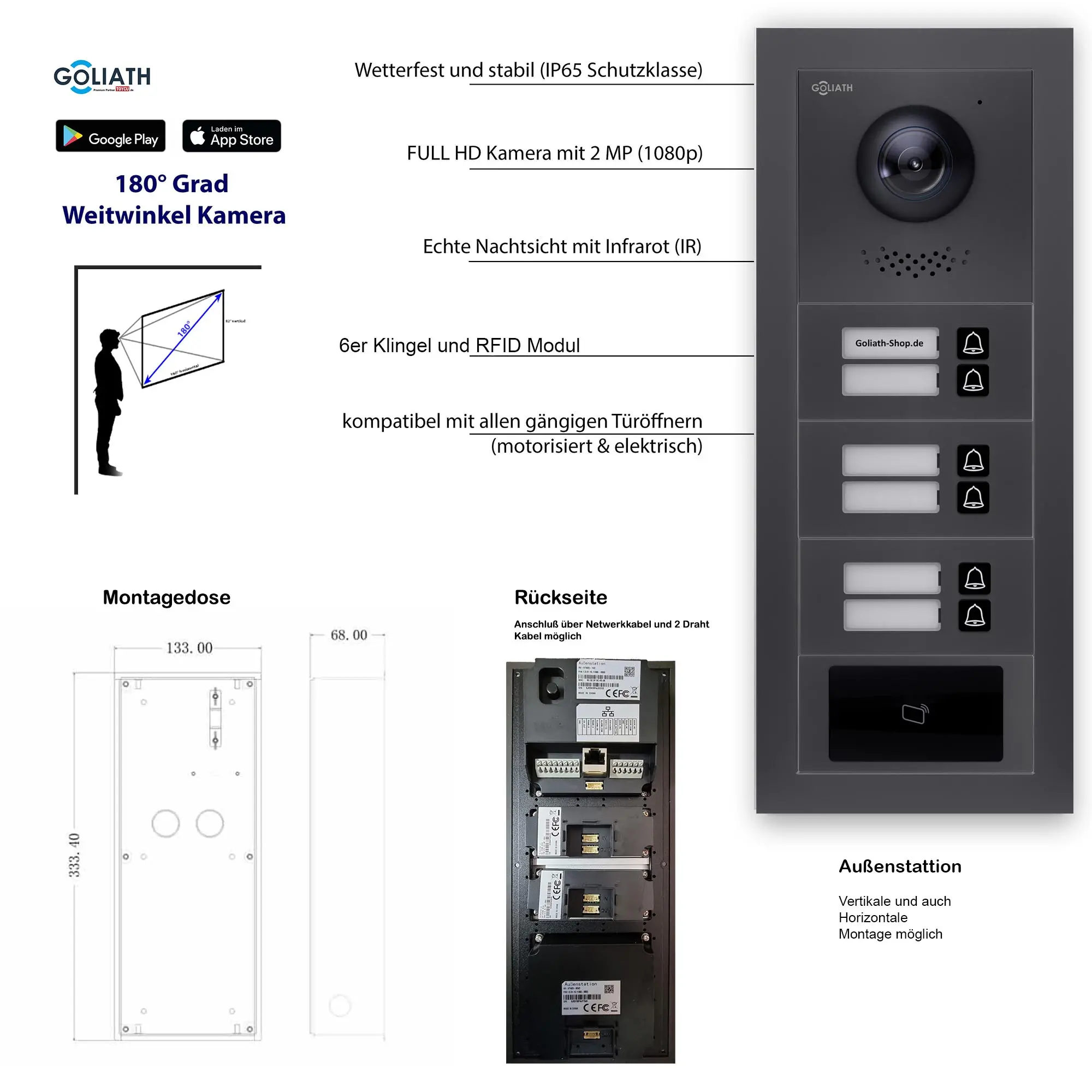 GL-VTA61A_Tuerklingel_Tuersprechanlage_Goliath-IP-2-Draht