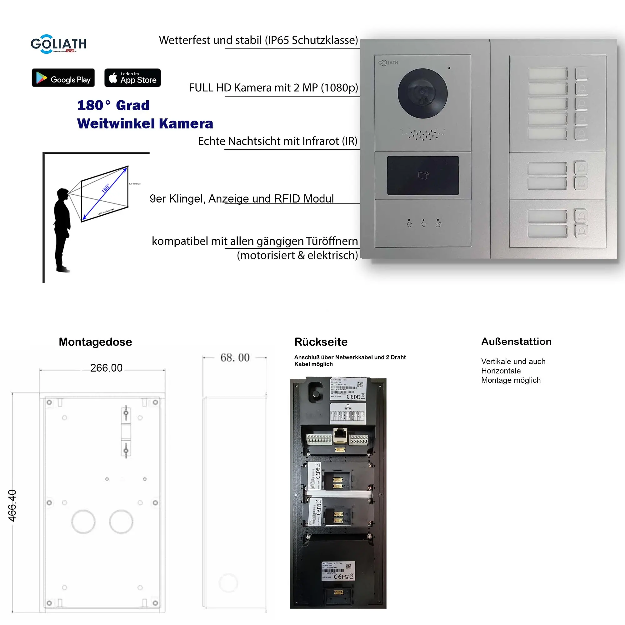 GL-VTA91_Tuerklingel_Tuersprechanlage_Goliath-IP-2-Draht