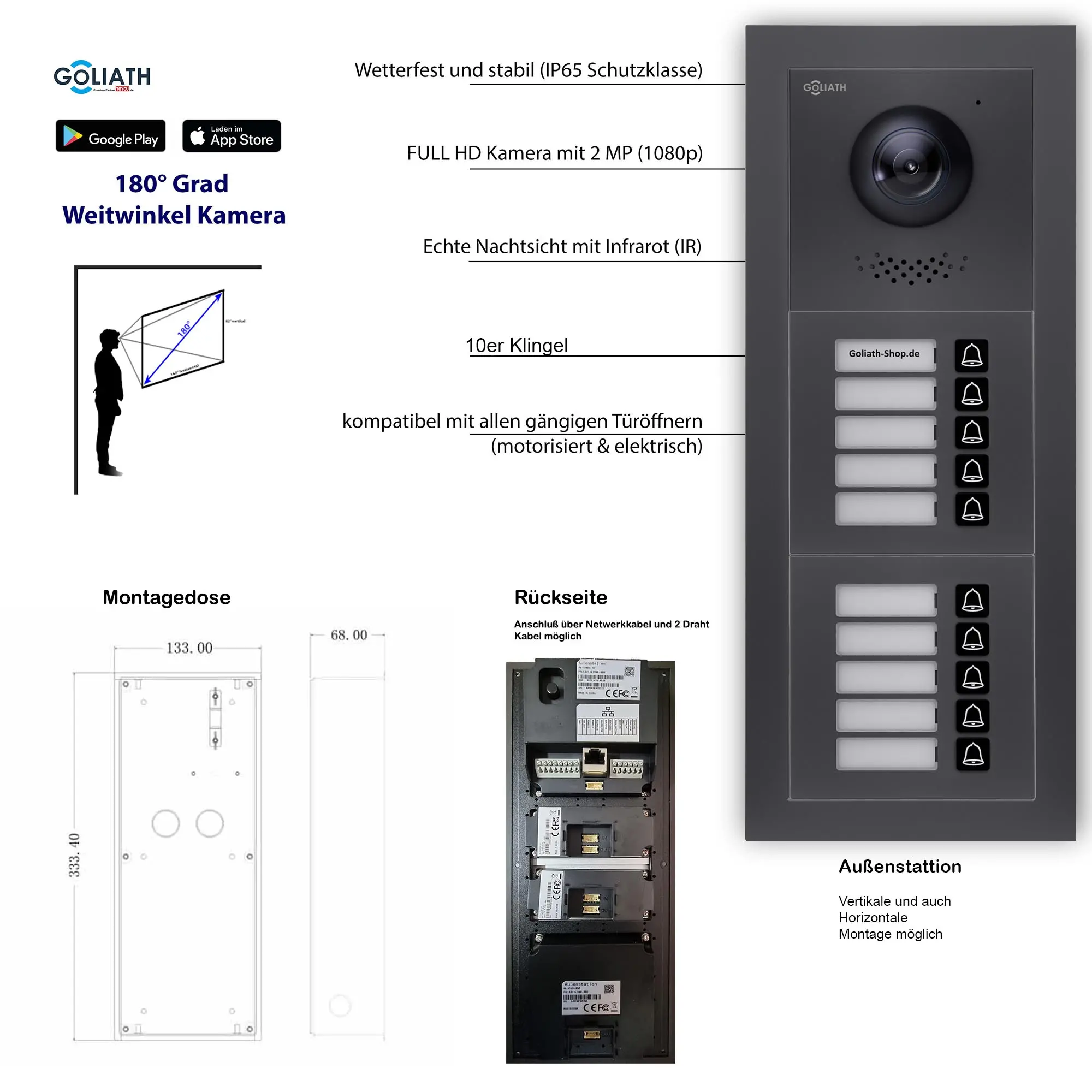 GL-VTA100A_Tuerklingel_Tuersprechanlage_Goliath-IP-2-Draht